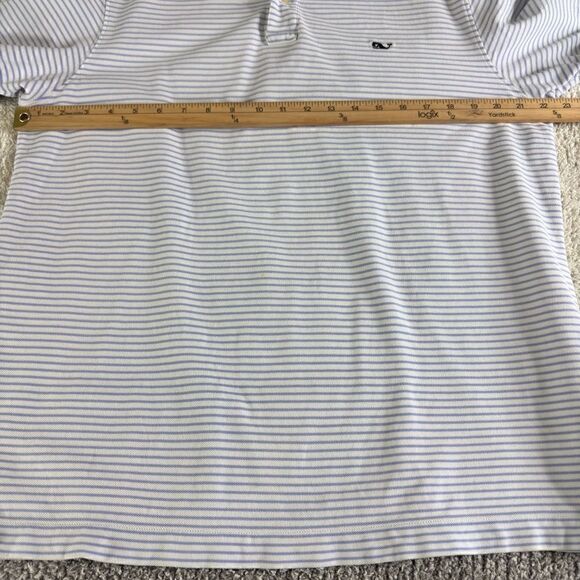 Vineyard vines by shep & lan Polo Mens size large striped Cotton Golf Rugby - Picture 9 of 11